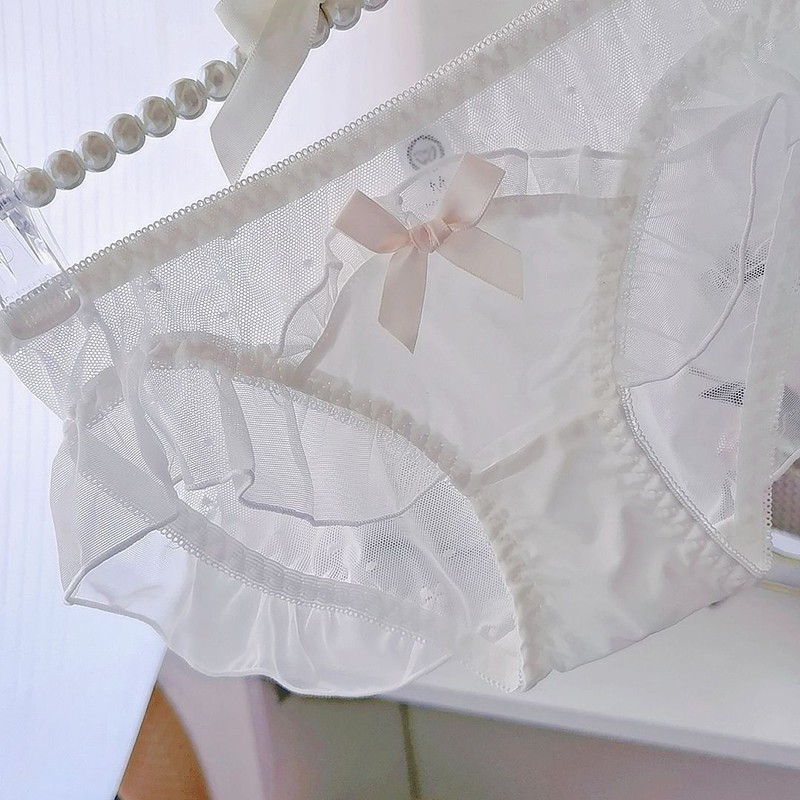 Cute Japanese Princess Girls Briefs Underwear Underpants Low Waist Mesh Panties