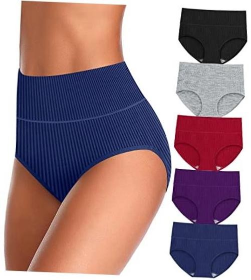 Womens Underwear Cotton High Waisted Tummy 3X-Large-4X-Large A-multi-5 Pack