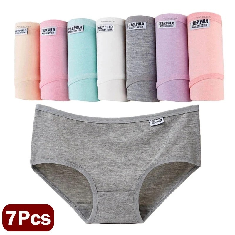 MAXI Briefs Knickers Basic+ 7 Pack 95% Cotton Lingerie High Rise