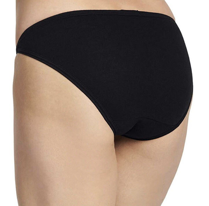 Women Jockey Panty Underwear 3-Pack String Bikinis / Black 100% Cotton Comfort