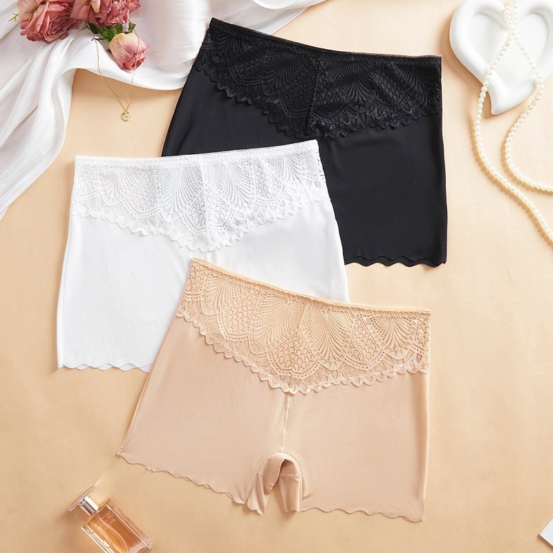 3 Pack Lot Womens Boyshorts Underwear Sexy Lace Panties Boxer Shorts Lingeries
