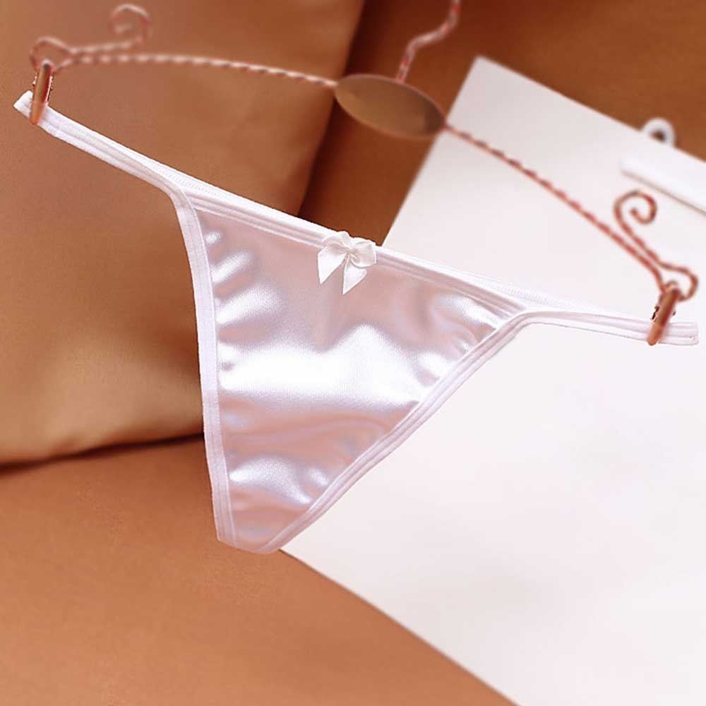 Sexy Womens Silky Satin G-String Bikini Thongs Panties T-back Underwear M-XXL