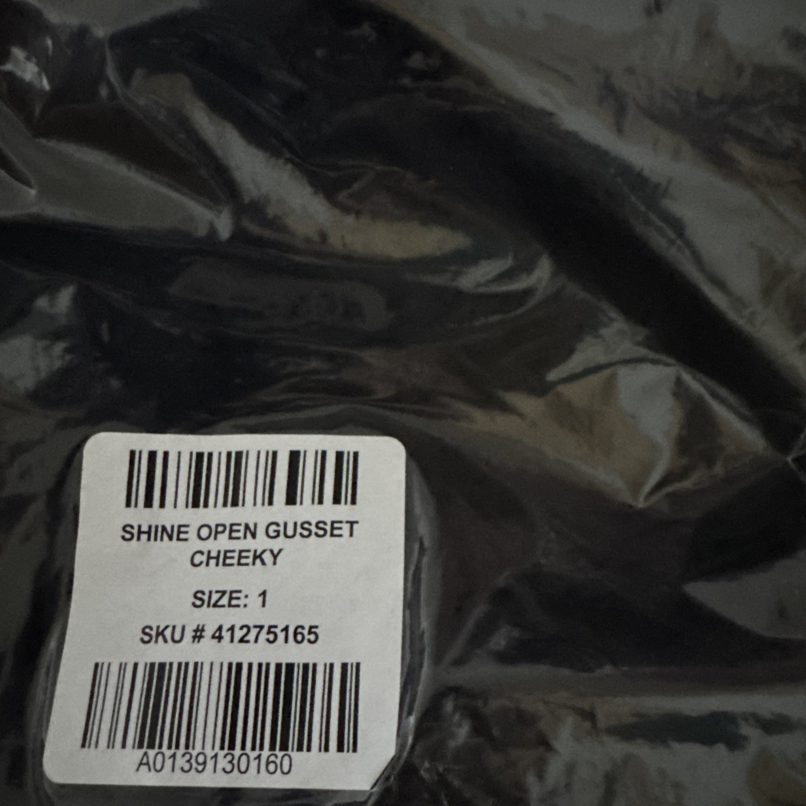 Torrid Shine Black Satin Open Back & Gusset Cheeky Panty Size 1 1X 14-16 NEW