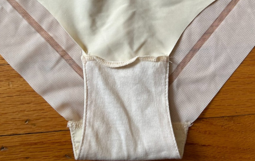 Womens S Nude Beige Seamless Panties Mid Rise Mesh Bikini Underwear Comfort M