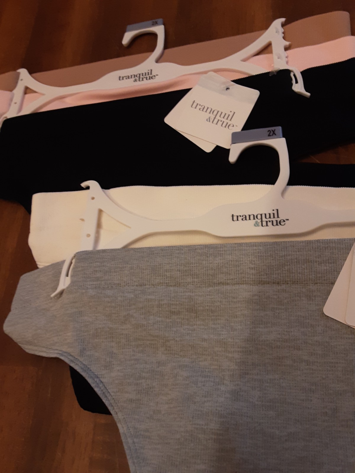 Set Of 6 Ladies Thongs~ Size 2X ~ Ribbed & Seamless~ Tranquil & True~ NEW W/tag