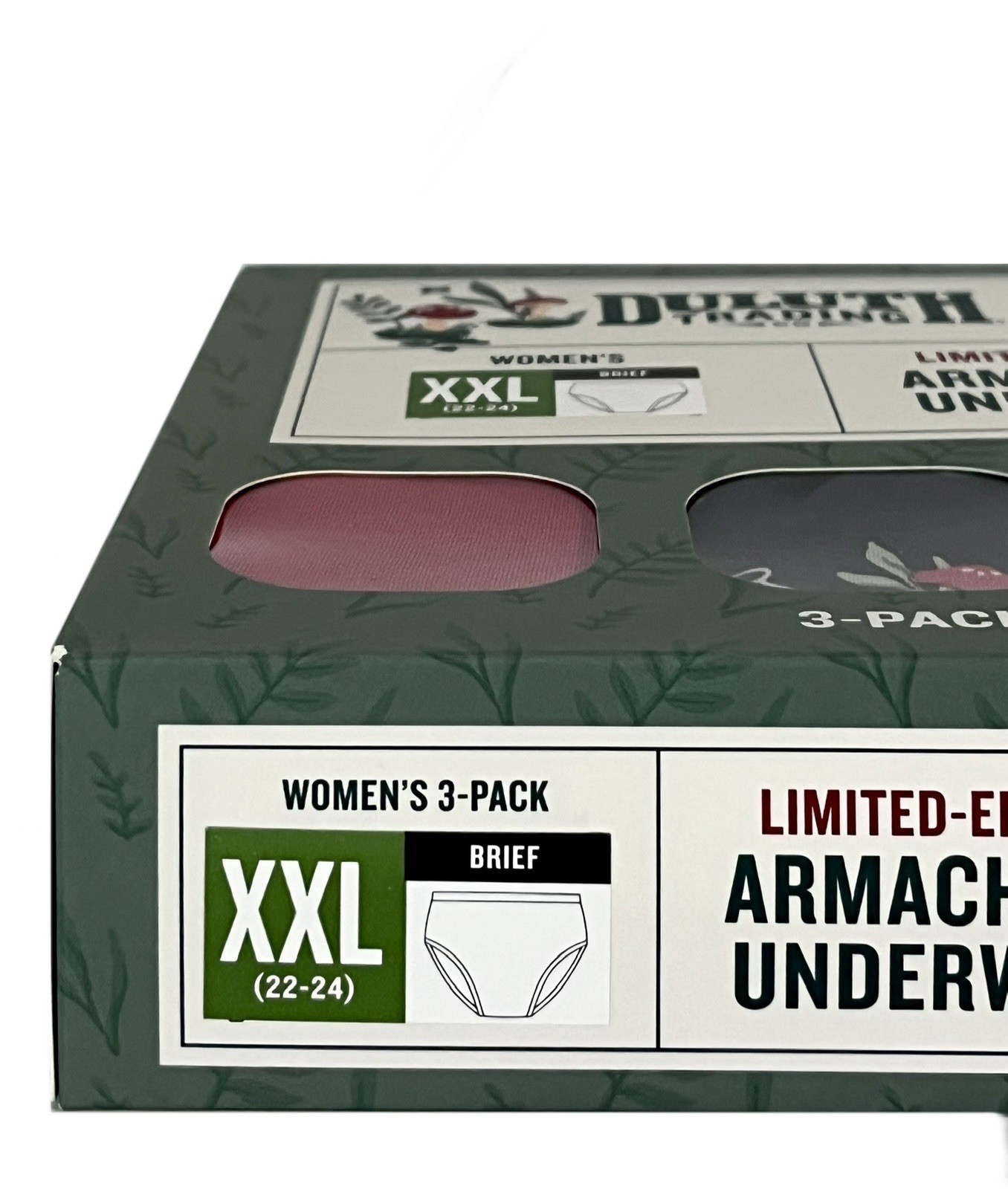 Duluth Women’s Armachillo Cooling Briefs Underwear/3pk Mushroom Terrarium XXL