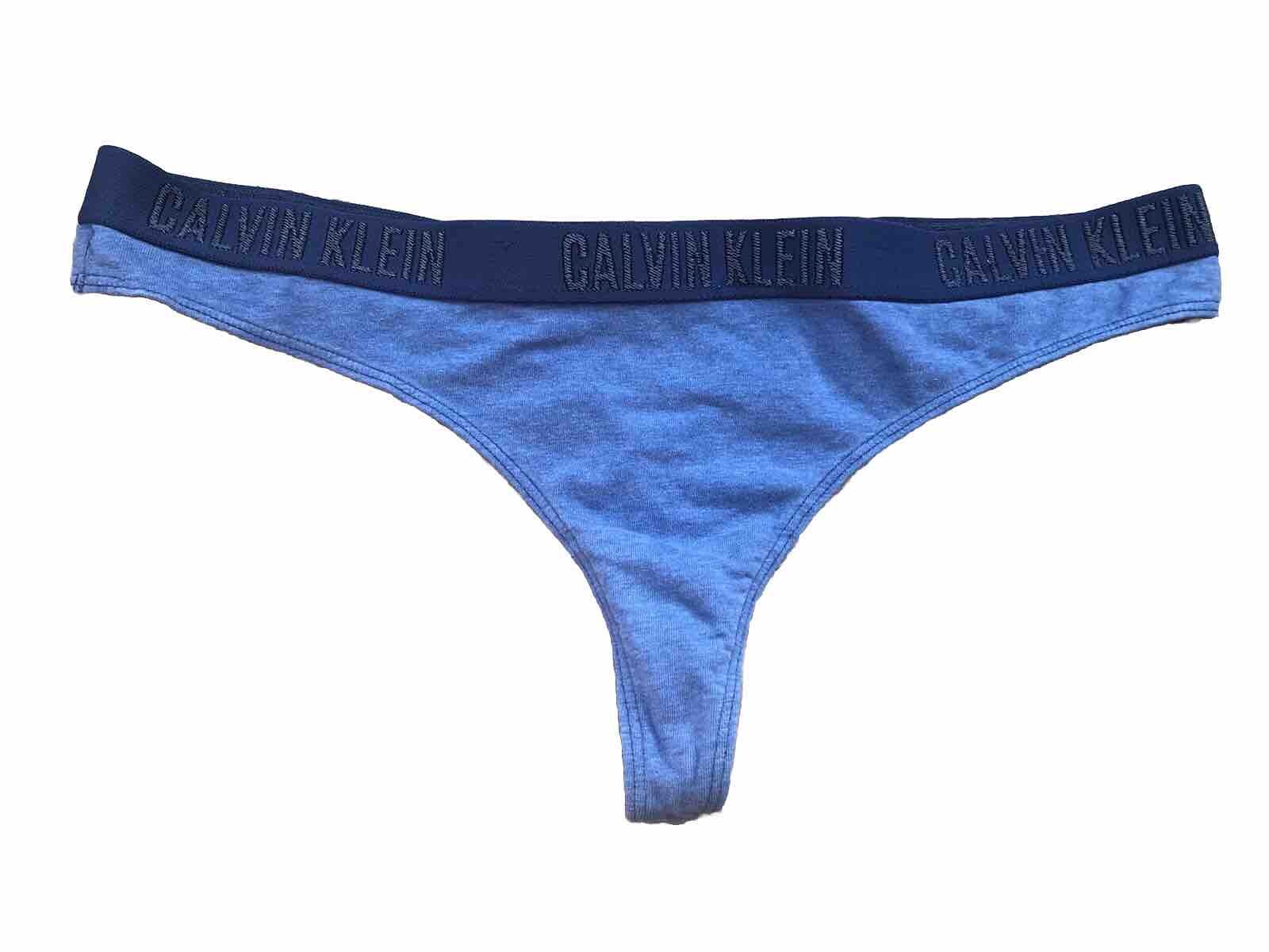 New Calvin Klein Womens Blue Thong Medium Qp2000 Intimates