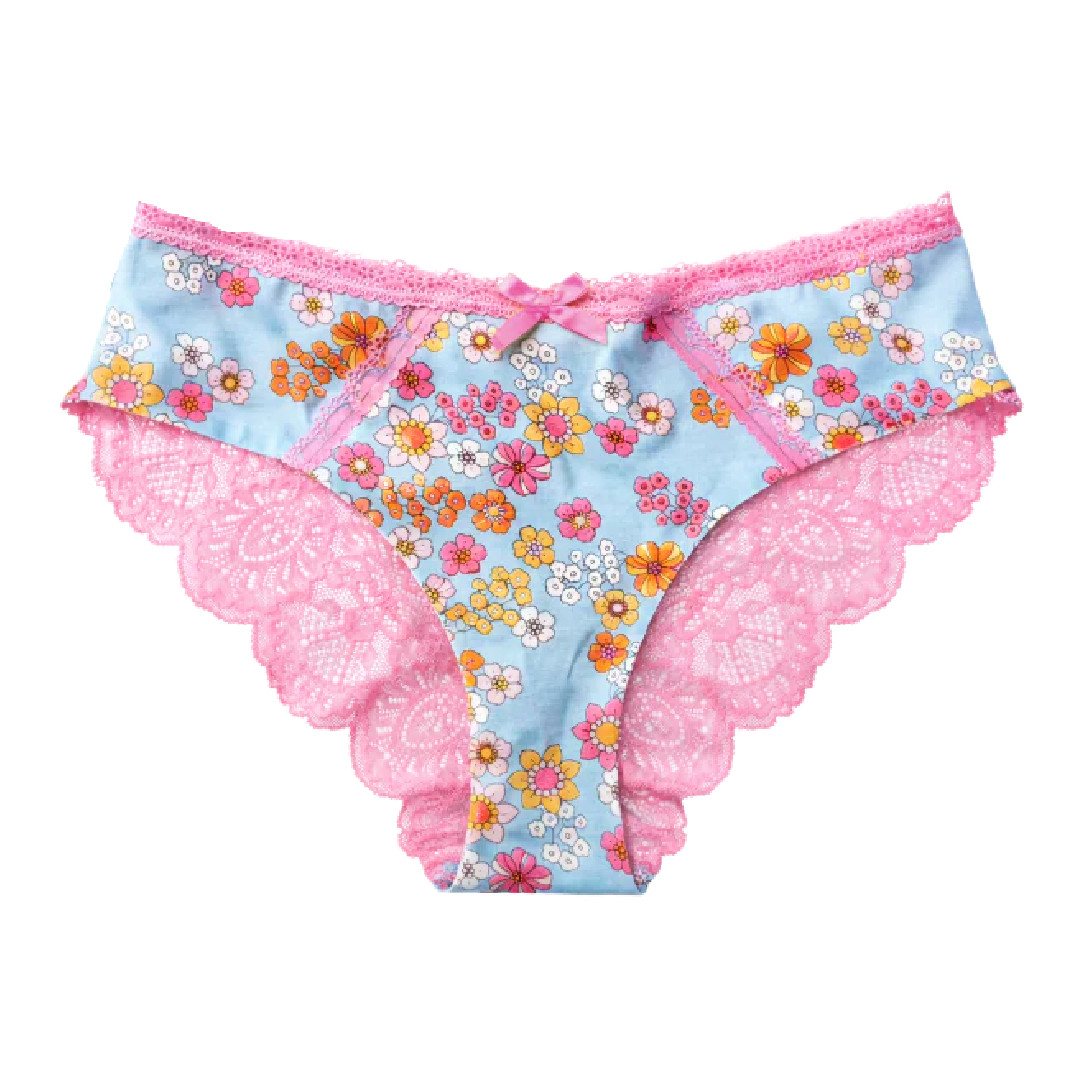 Splendies Maisie Pink Lace Bikini Panties Size 2X Floral Lingerie Underwear New