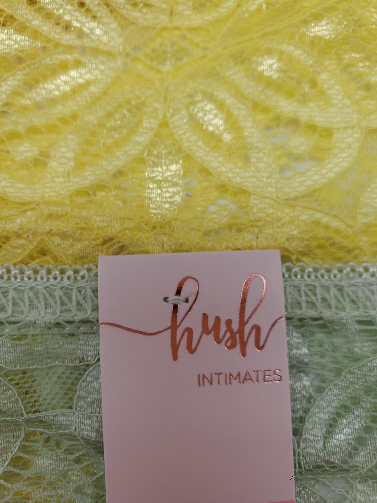 HUSH 5-Pack Women’s S M L Breathable Lace Thongs White/Pink/Green/Yellow/Orange