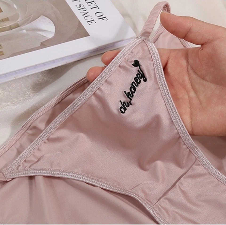 1/6 Pcs Lot Womens Sexy String Satin Bikini Panties Silky Briefs Underwear M/L