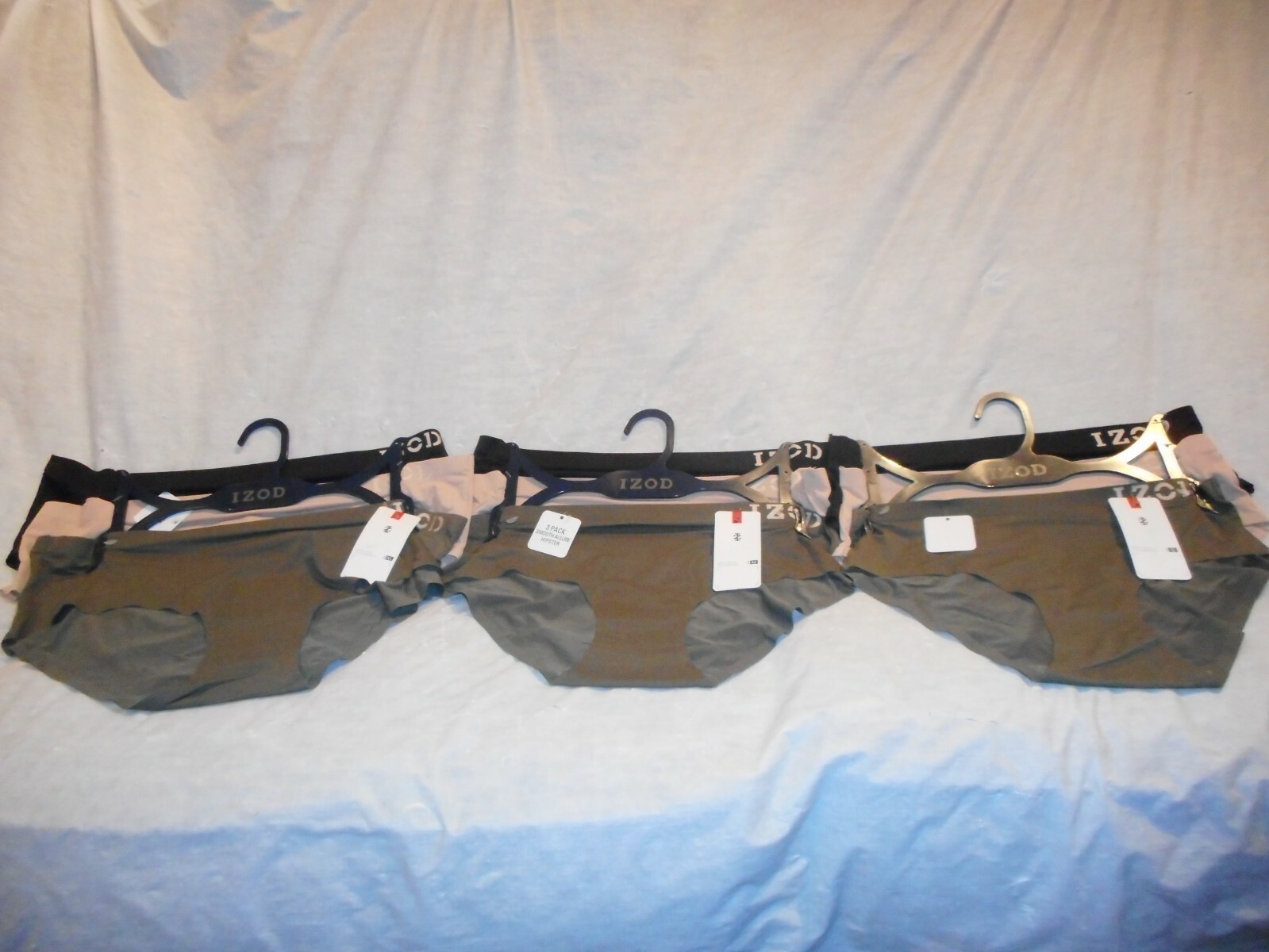 IZOD 3 Pieces Hipster Panty Different Colors Sizes Small,Medium & XL