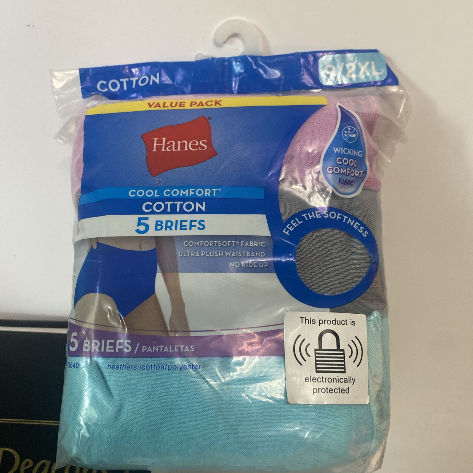 Hanes Womens Panties Cotton Briefs 5 Pair Size 9 / 2XL