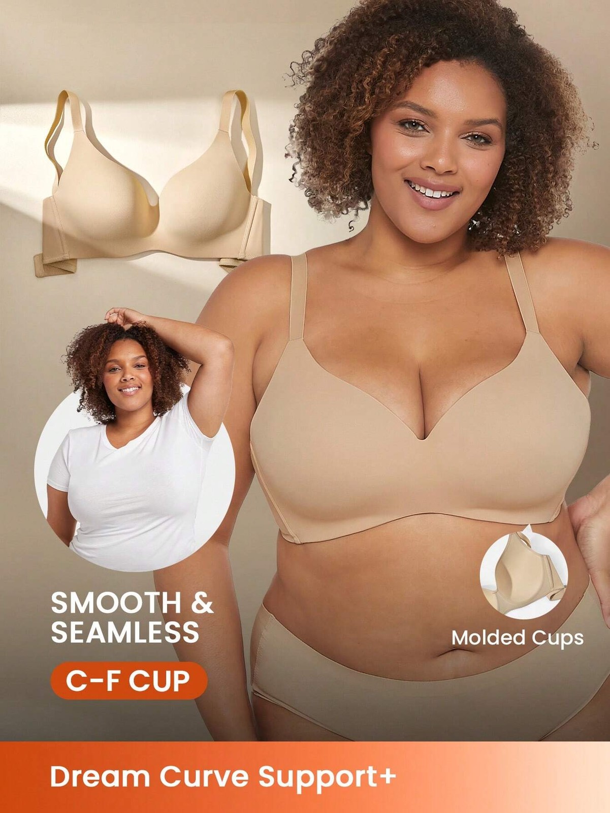 Push Up T Shirt Bra With Wireless Comfort For Plus Sizes Cheap24