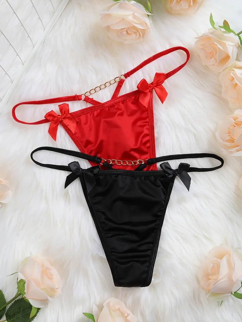 Womens Thong | Sexy Low Rise Intimates Panties S,M,L- 2 Pack