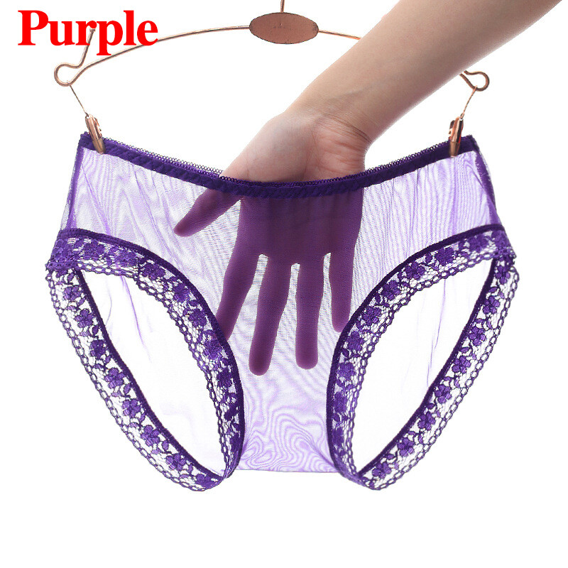 4 Pack Lot Sexy Womens See Through Lingeries Sheer Panties Full Briefs Underwear