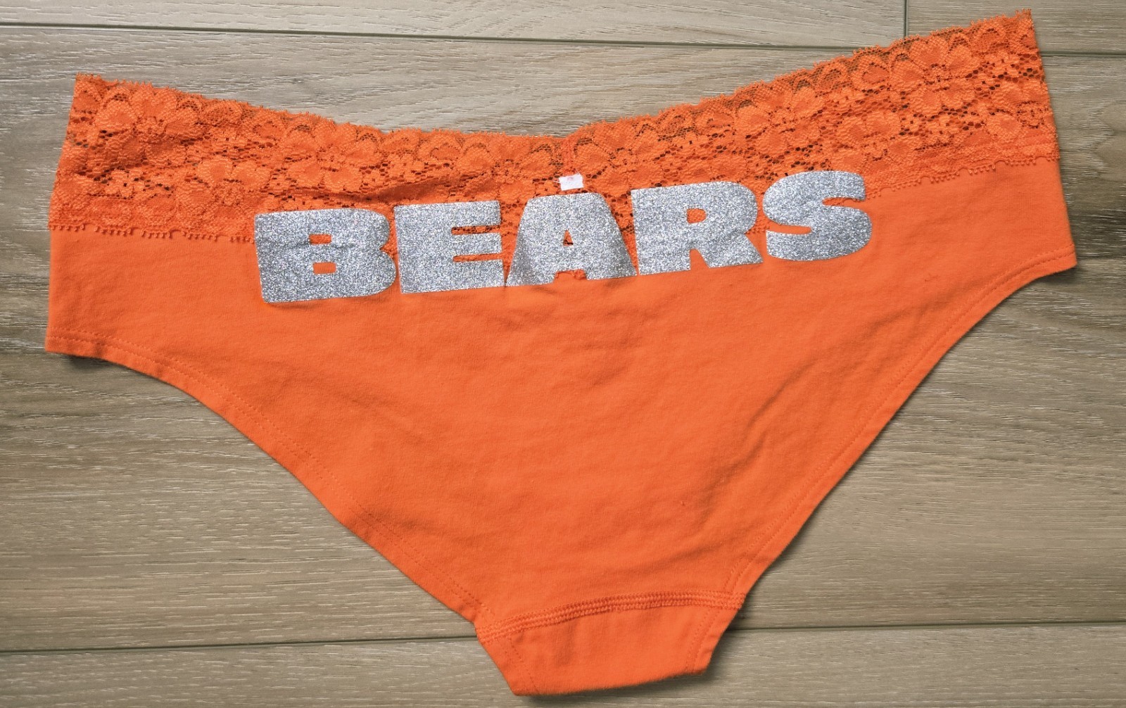 Vintage Victoria’s Secret PINK Chicago Bears Cotton Lace Waist Hipster Panties M