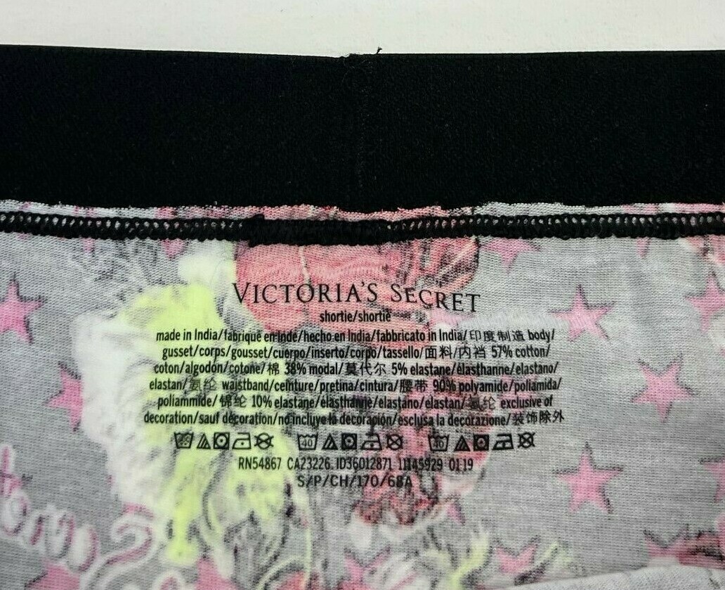 Victoria’s Secret Floral Sortie w/ Black Waistband Multicolor Size S NWT