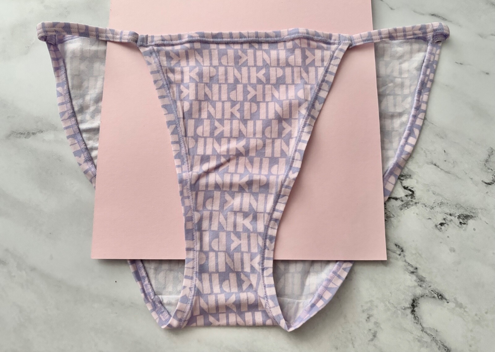 PINK Victoria’s Secret String Bikini Panty Pink & Purple Logo XS S M L XL 2XL