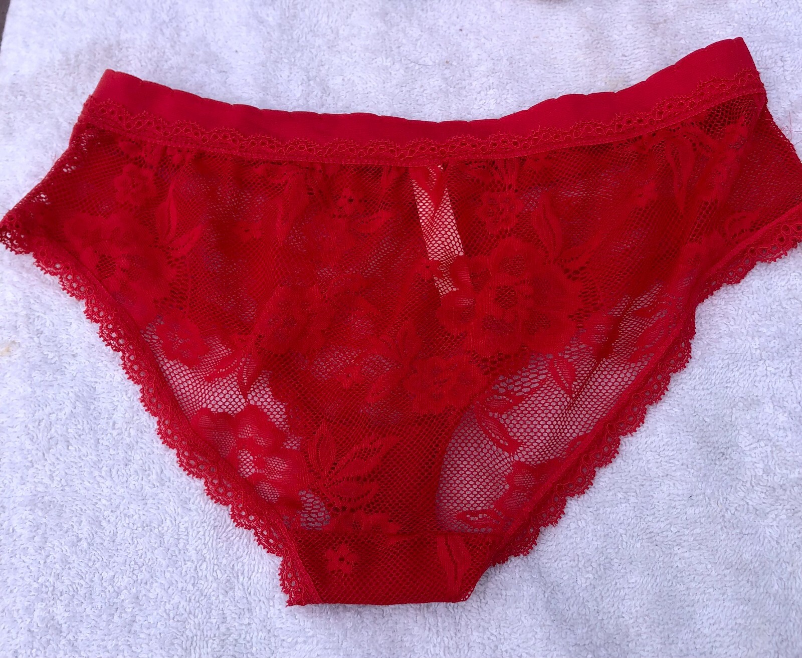 Victoria’s Secret Fishnet Floral Lace Hiphugger Culotte Classique Panties Size S