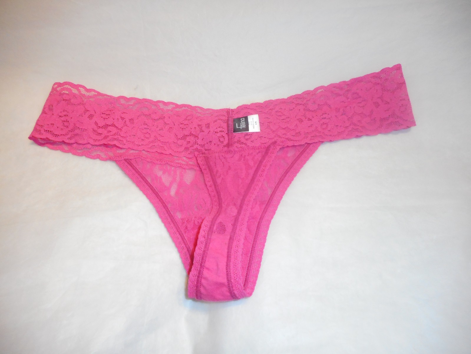 Felina Lingerie Women’s Pink Thong Lace Panty Small/Medium & Large/Extra Large