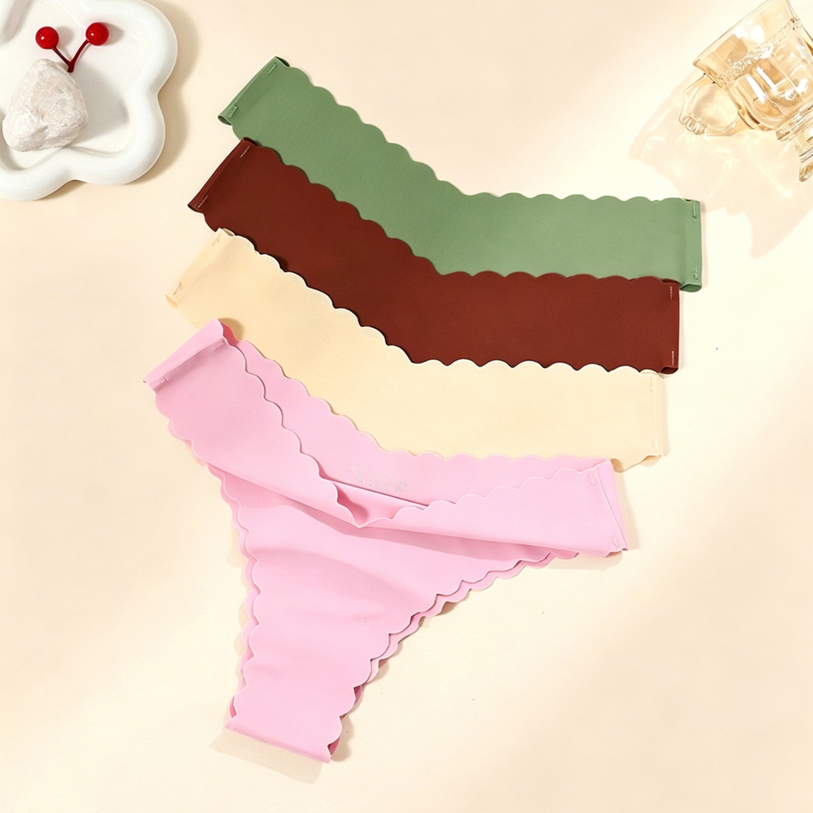 5 Pack Lot Sexy Womens Seamless Bikinis Panties Underwear Thongs Brief Lingeries