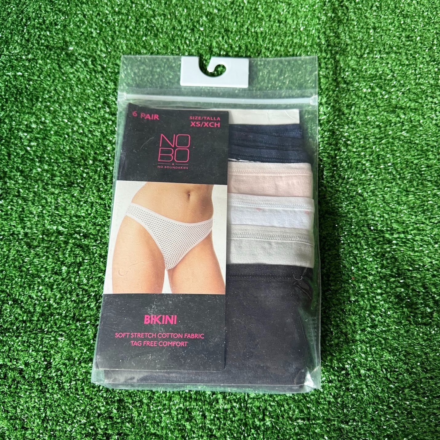 No Boundaries NOBO 6 Pack Soft Stretch Bikini Underwear Panties Size XS NEW