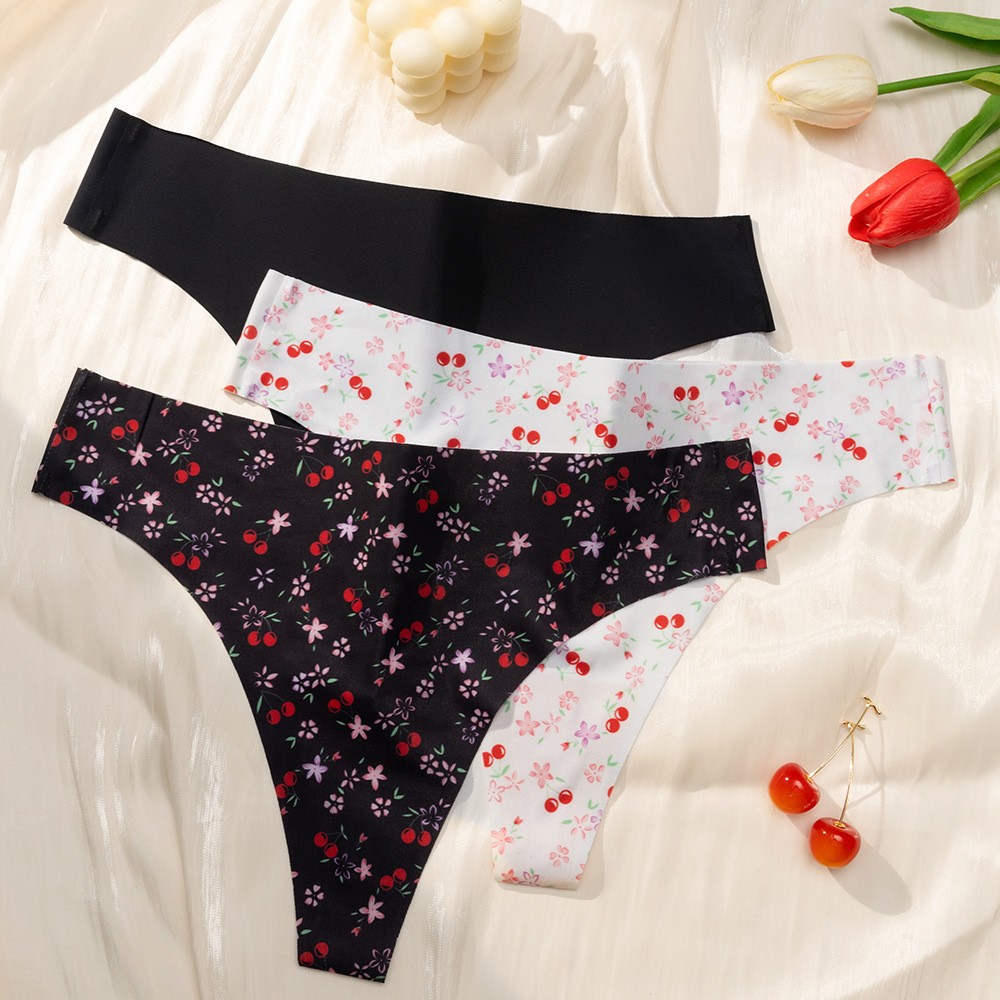 3 Pack Lot Sexy Womens Bikinis Panties Thongs Low Waist Underwear Lingerie Brief