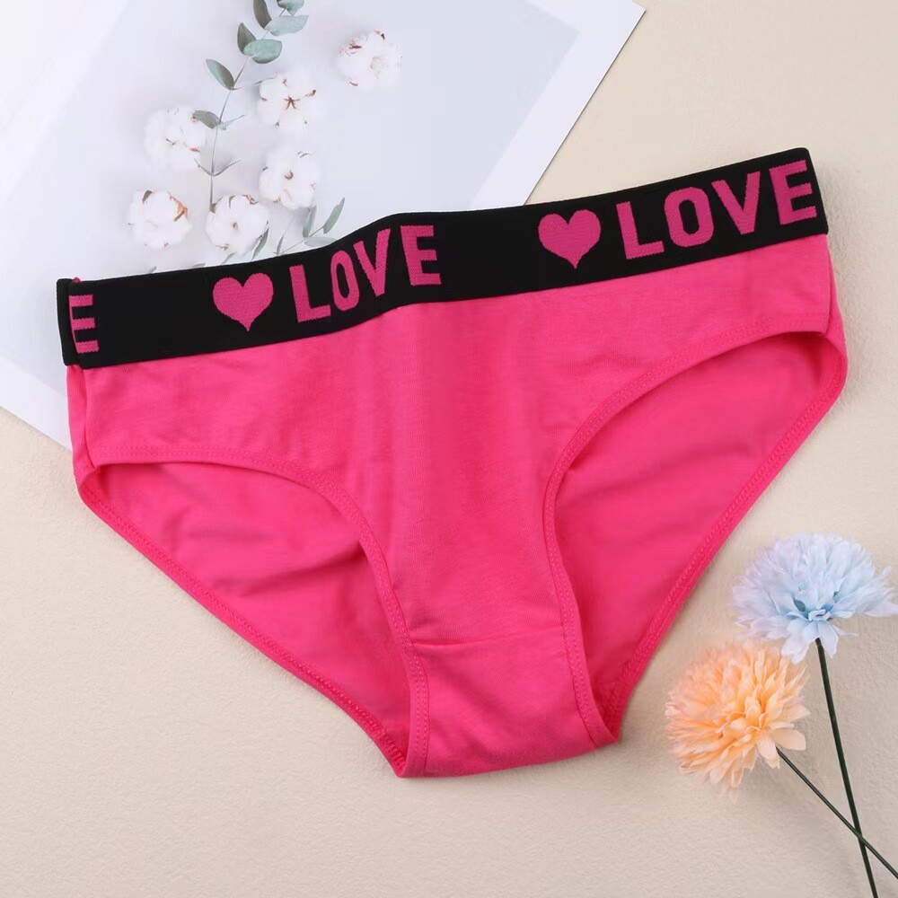 6 Pack Lot Sexy Ladies Womens Panties Briefs Heart Low Waist Underwear Lingeries