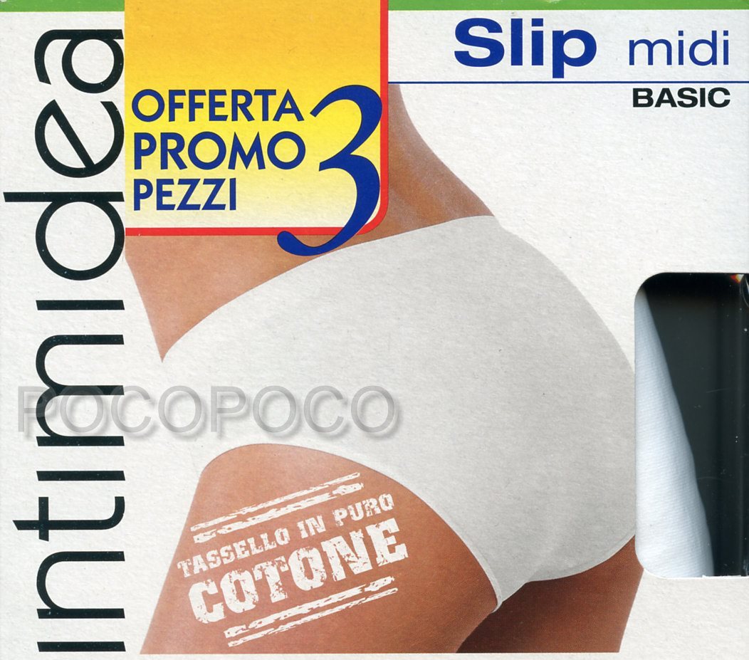 3 slip midi da donna in microfibra Intimidea elasticizzata seamless 310283 medio
