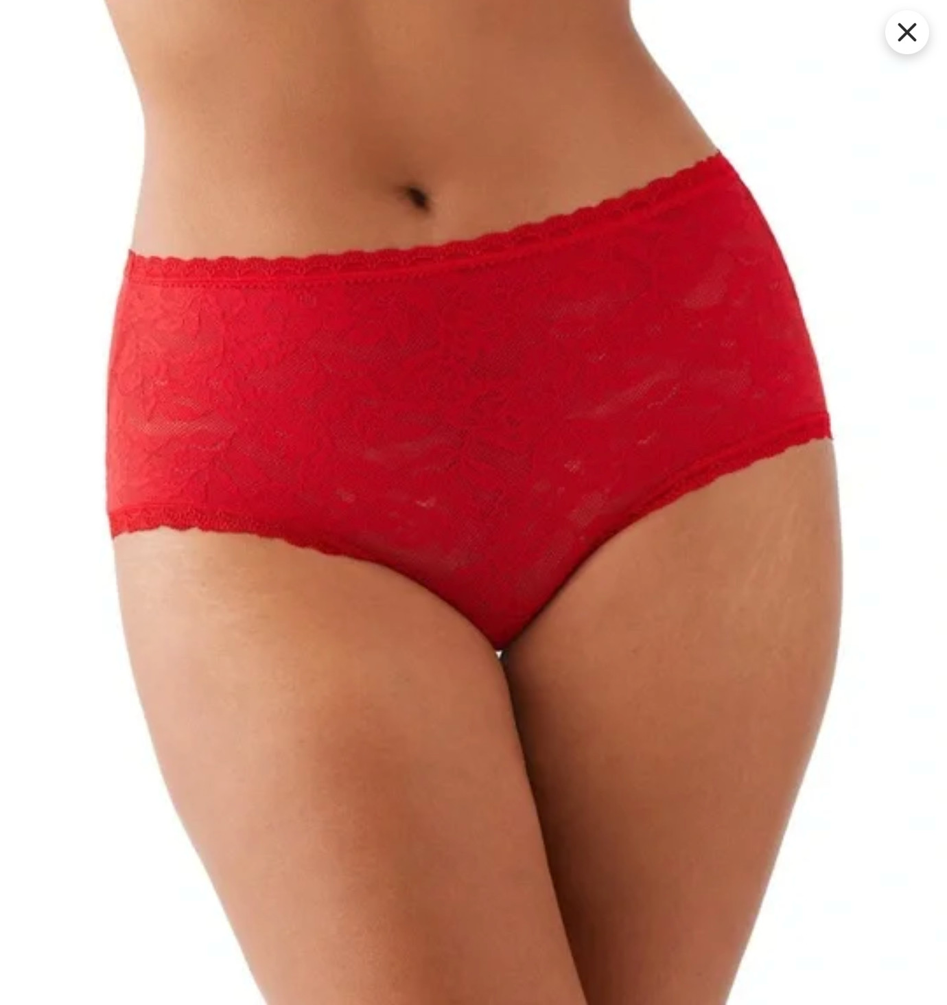 Wacoal Women’s Halo Lace Full Brief Panty in Almost Red (870405) | Size S , NWT