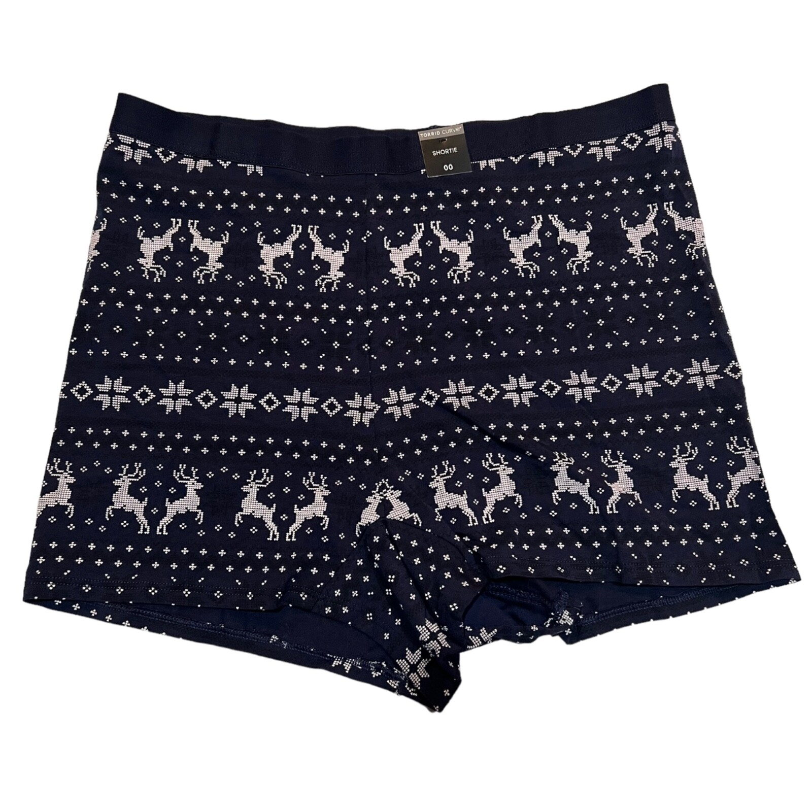 NWT TORRID Shortie Pantie Sz 00X-1X-3X Blue Snowflakes Reindeer