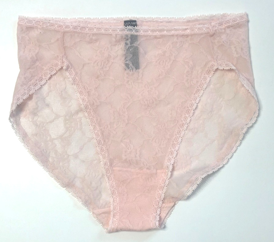 Natori One Size Bliss Allure Lace French Cut Brief Panty NWOT 772303 Rose Peach