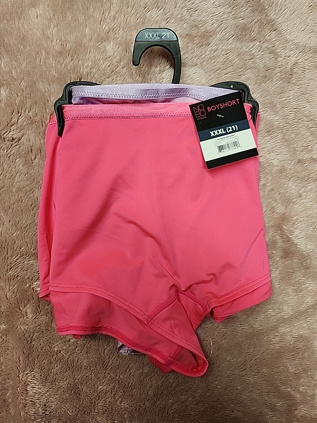 New No Boundaries Junior’s 2 Pack Micro Boyshort Panties Sz XXXL Pink Multicolor