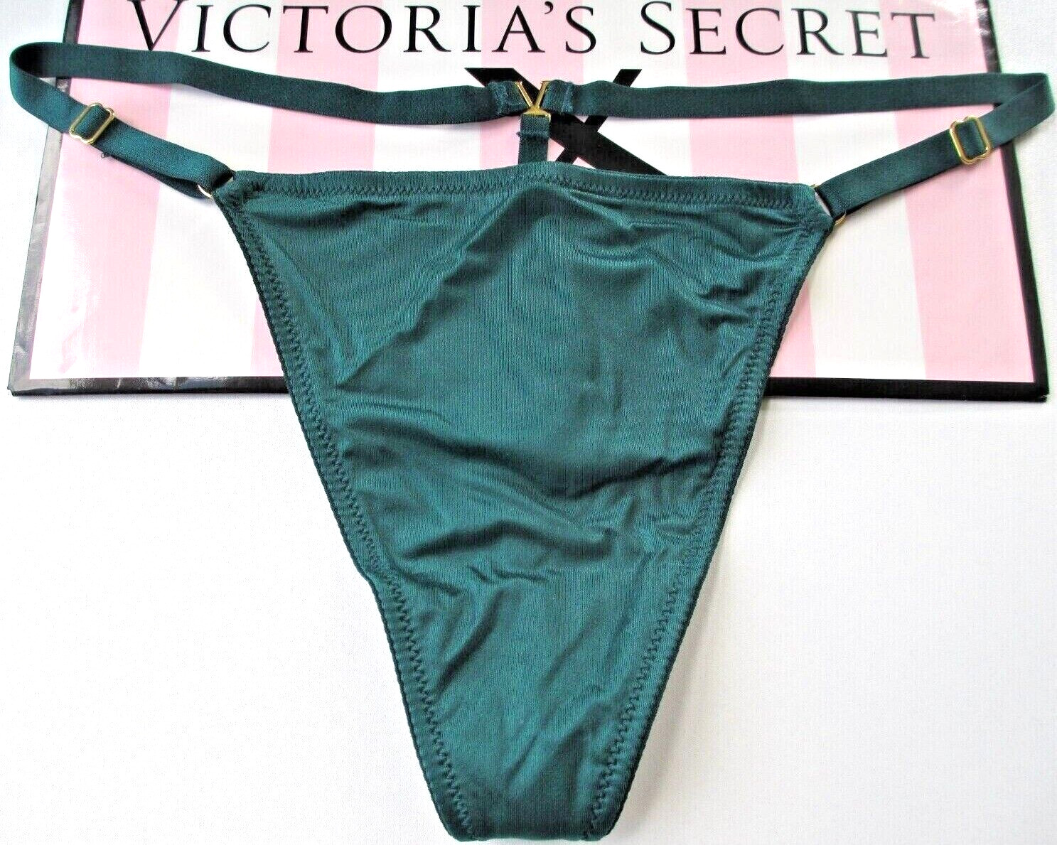 VICTORIA’S SECRET VERY SEXY V-String Thong Panty S M L Dark Green NWT VS