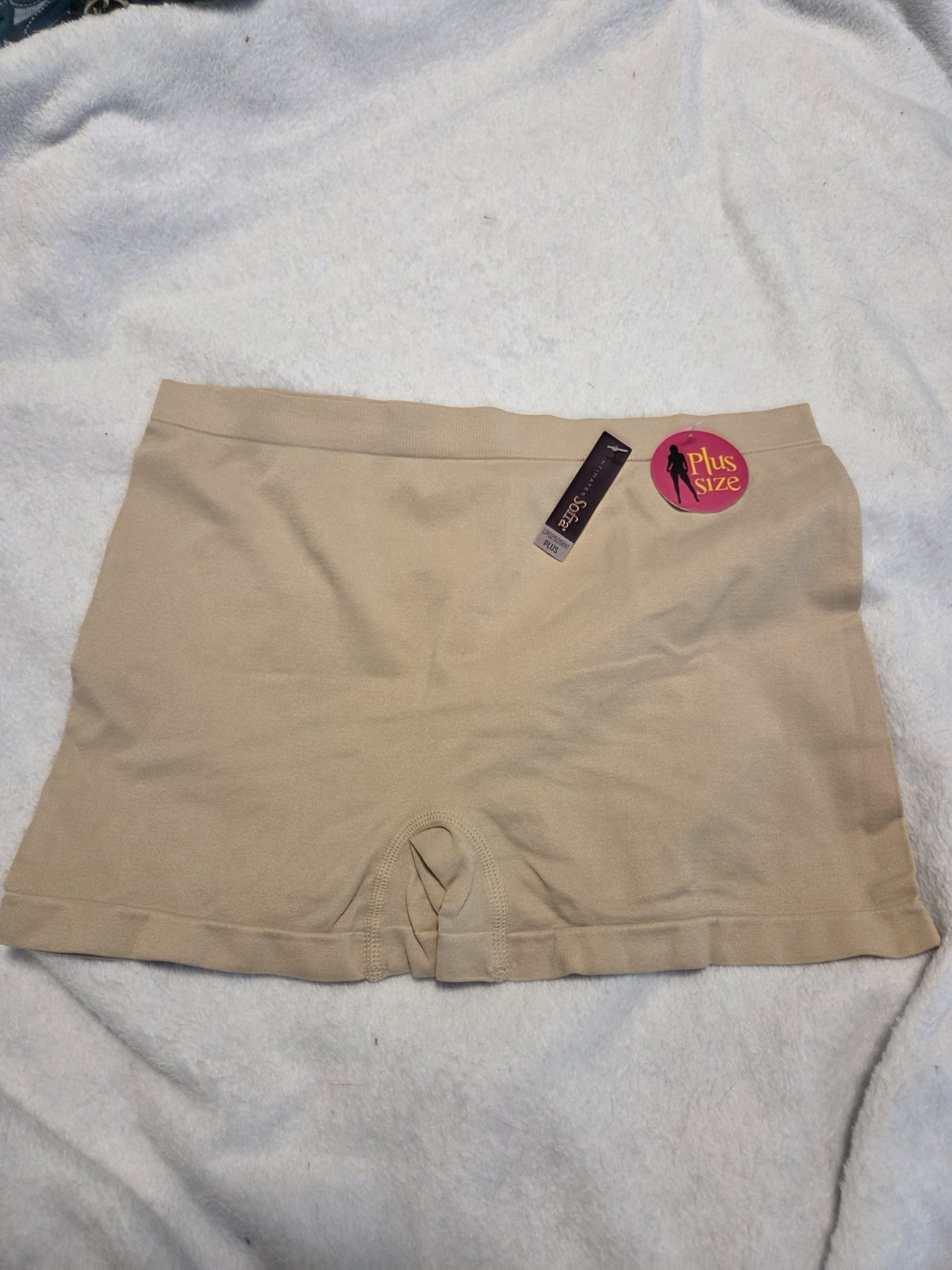 NWT Tan Sofra Stretchy Soft Boyshort Panty Plus Size 1X 2X Nylon Spandex