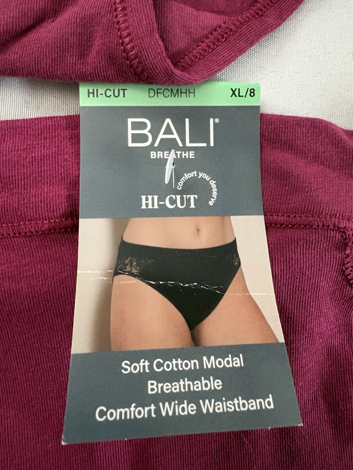 NEW Bali Women’s Breathe Lace High-Cut Underwear DFCMHH 3 Pair Women’s XLarge 8