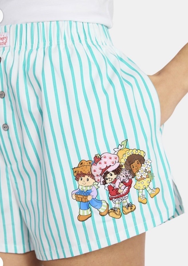 Strawberry Shortcake Women’s Size Large 12-14 Sleep Lounge Pajama Boxer Shorts