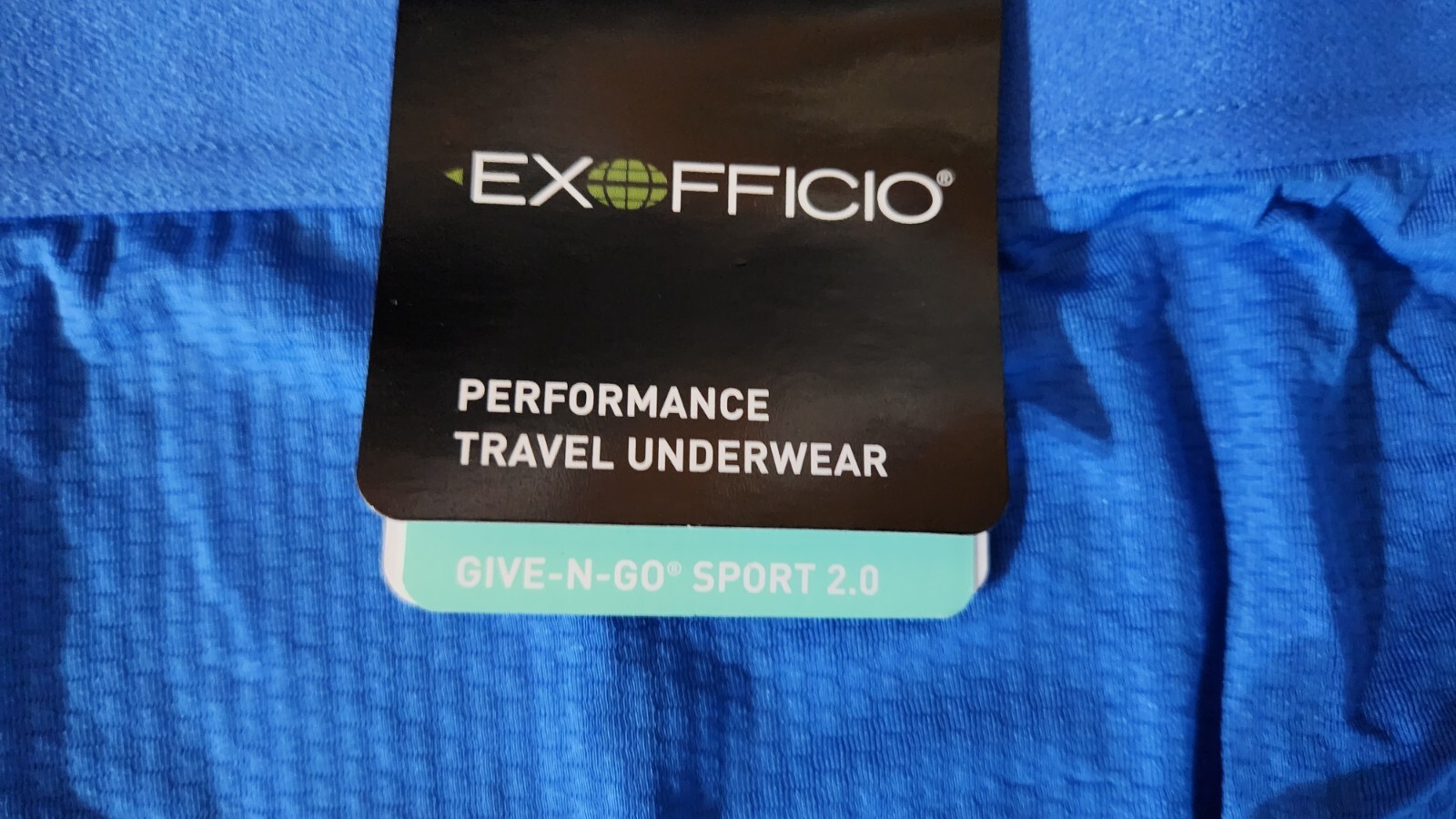 NWT EXOFFICIO GIVE-N-GO 2.0 Sport Hipster Travel Panty Underwear BLUE XL (16-18)