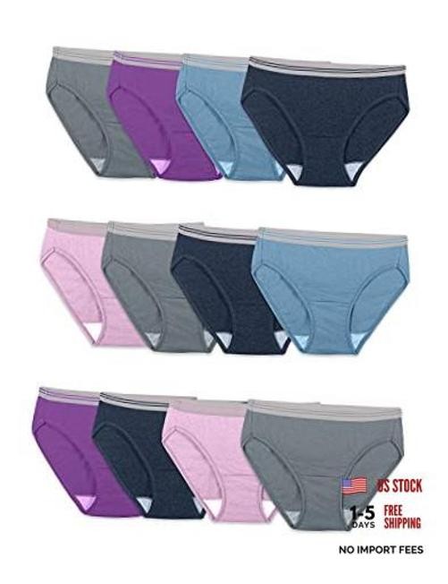 Women’s Eversoft Cotton Underwear 8 Bikini – Assorted Color Heathers