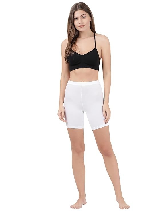 Jockey 1529 Women’s Cotton Elastane Mid Waist Shorties | High Coverage Stretch