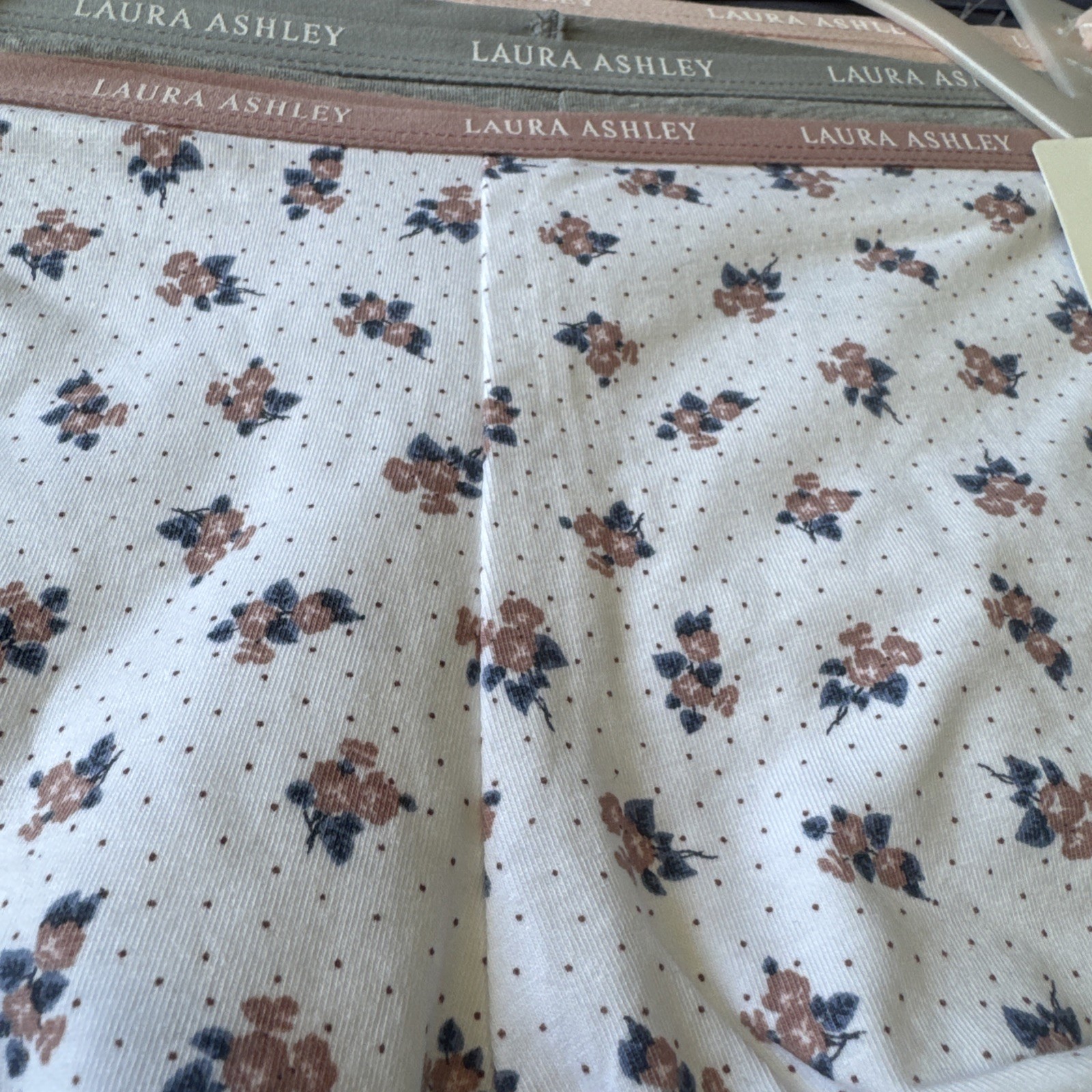 Laura Ashley Panties Boyshorts Underwear 5 Pack Size XL Bottoms Cotton Floral