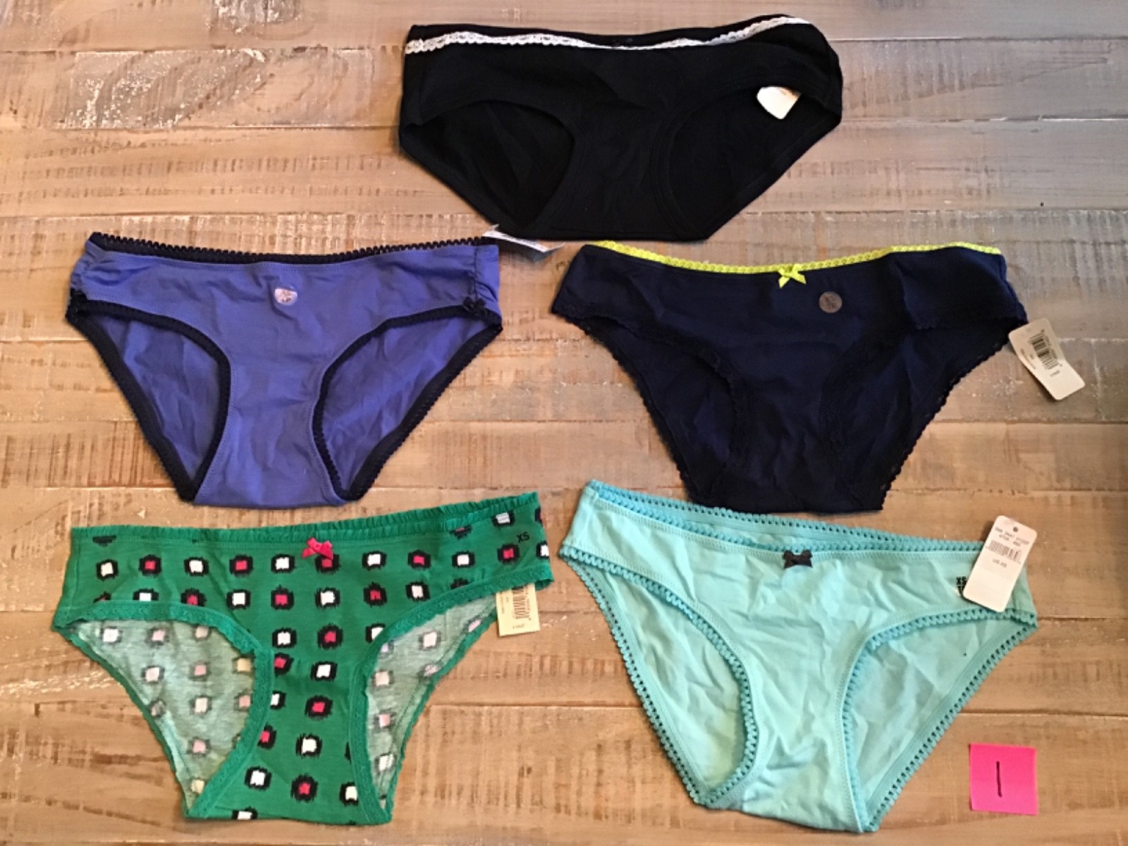 Aerie Bikini Underwear – Size X-SMALL XS- Lot of 5 – New with Tags