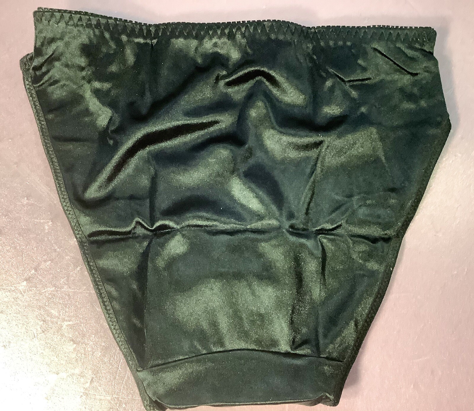 Women Panties,Bikinis “Eva Cervantes” Size L. Black Satin Floral W/decoration
