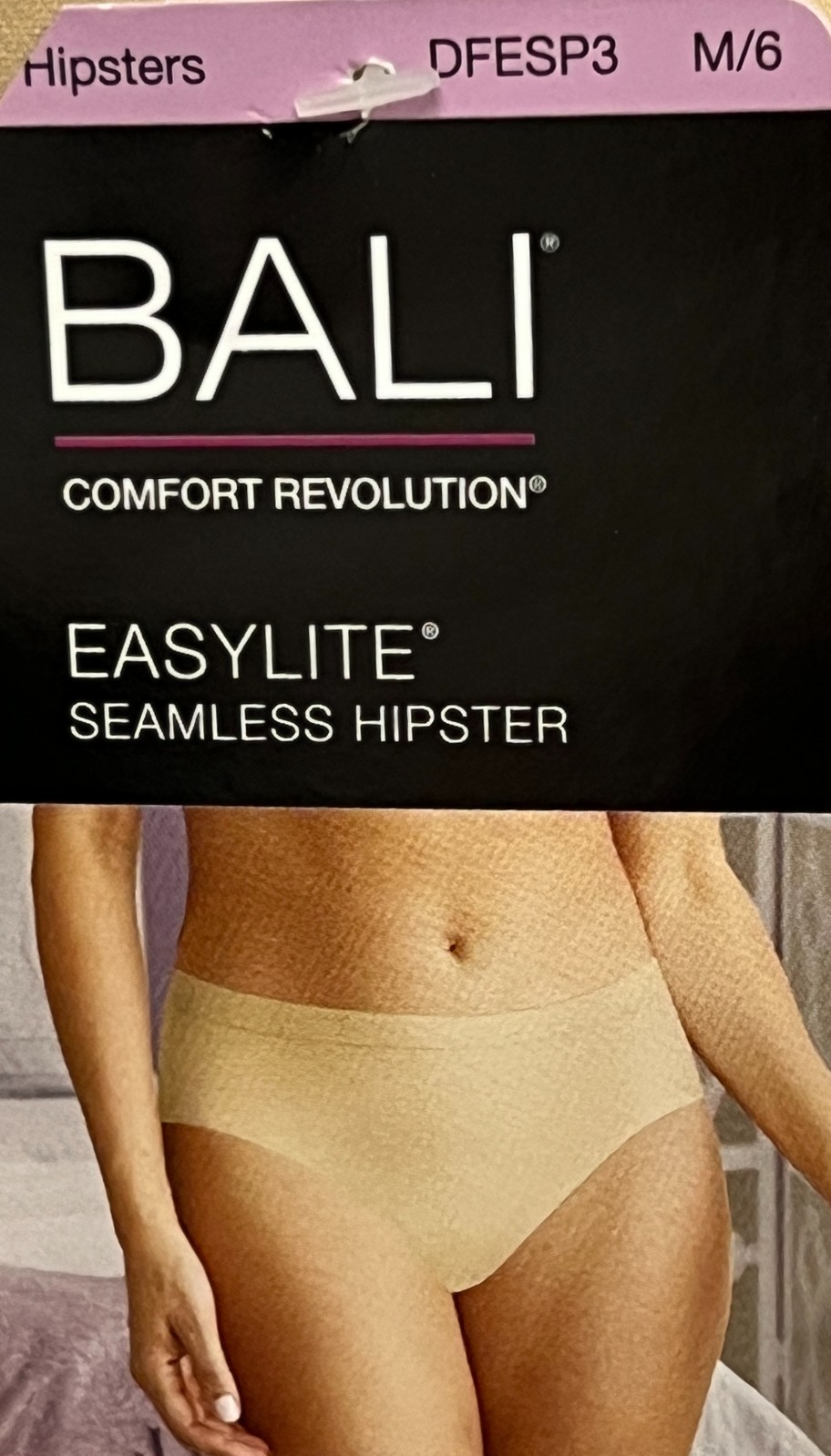 3 Bali Easylite Seamless Hipster Panties M 6 Medium (DFESP3 ELS4/ESP3) NWT