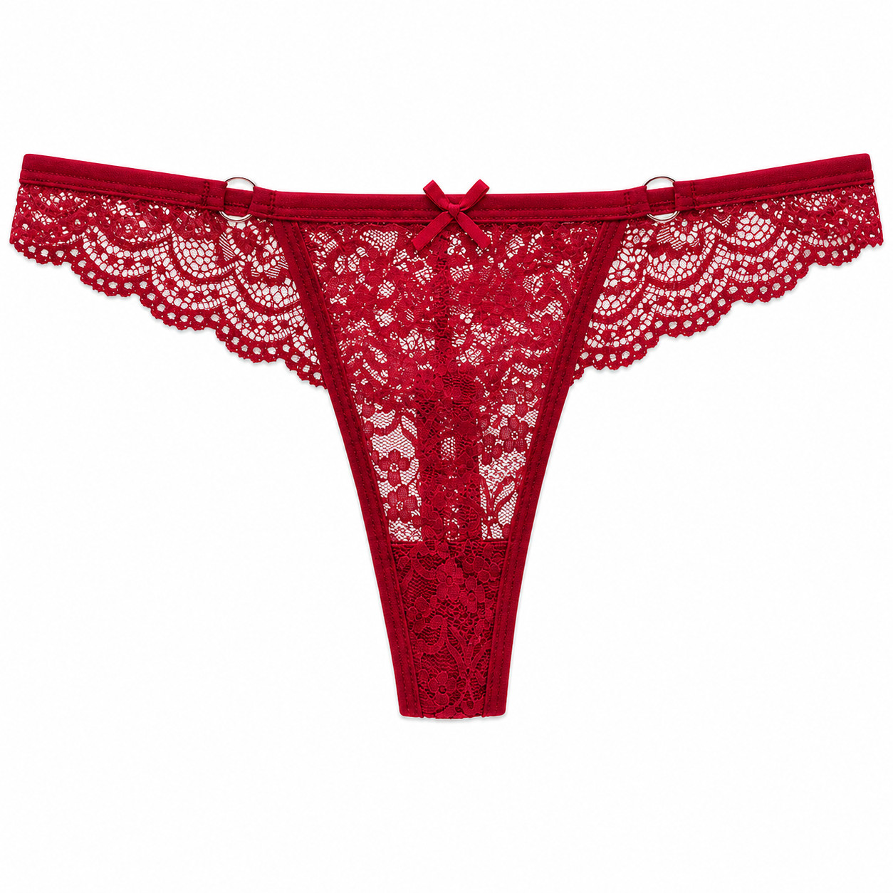 6 Pack S M L XL Women’s Sheer Lace Thong Panties Low Rise G-String Underwear