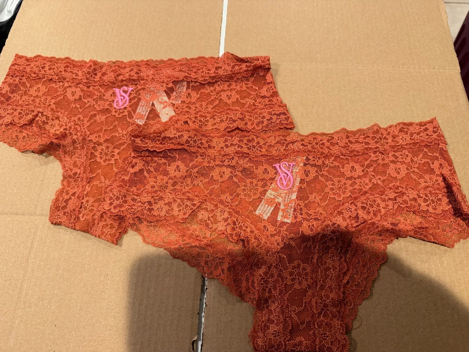 TWO (2) Victoria’s Secret Women’s The Lacie Posey Lace Cheeky Panty NEW w TAGS