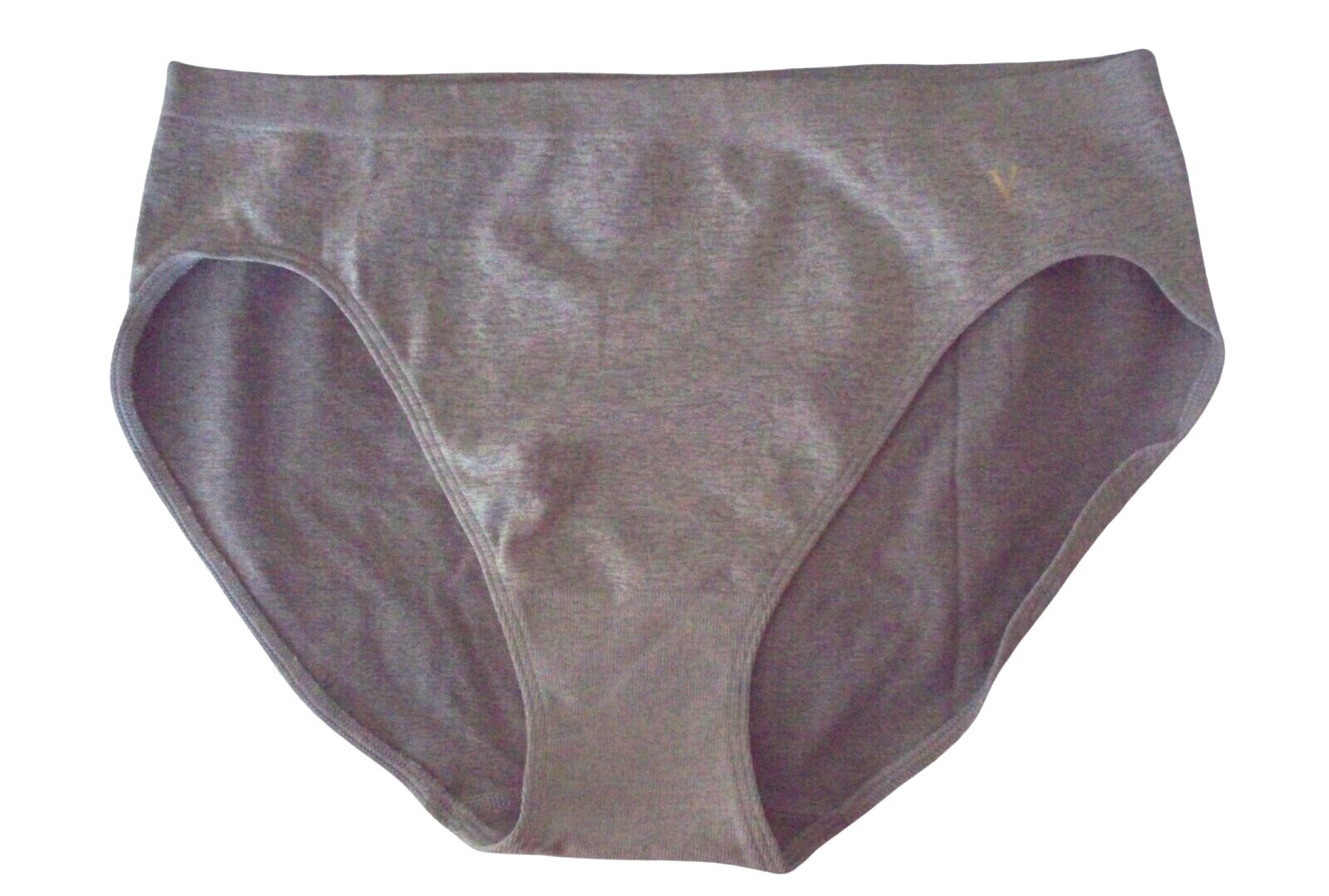 M L Grey SEAMLESS NO SHOW FULL COVER Victorias Secret HighLeg Waist Brief Pantie