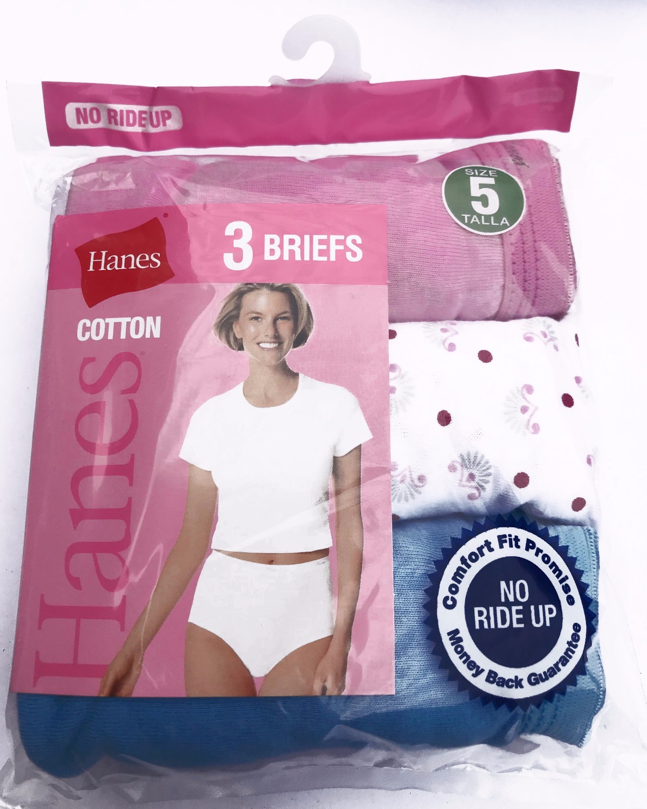 Hanes® Women’s HI-CUTS Panty (Pack of 3) ” NO RIDE UP & 100% Cotton “