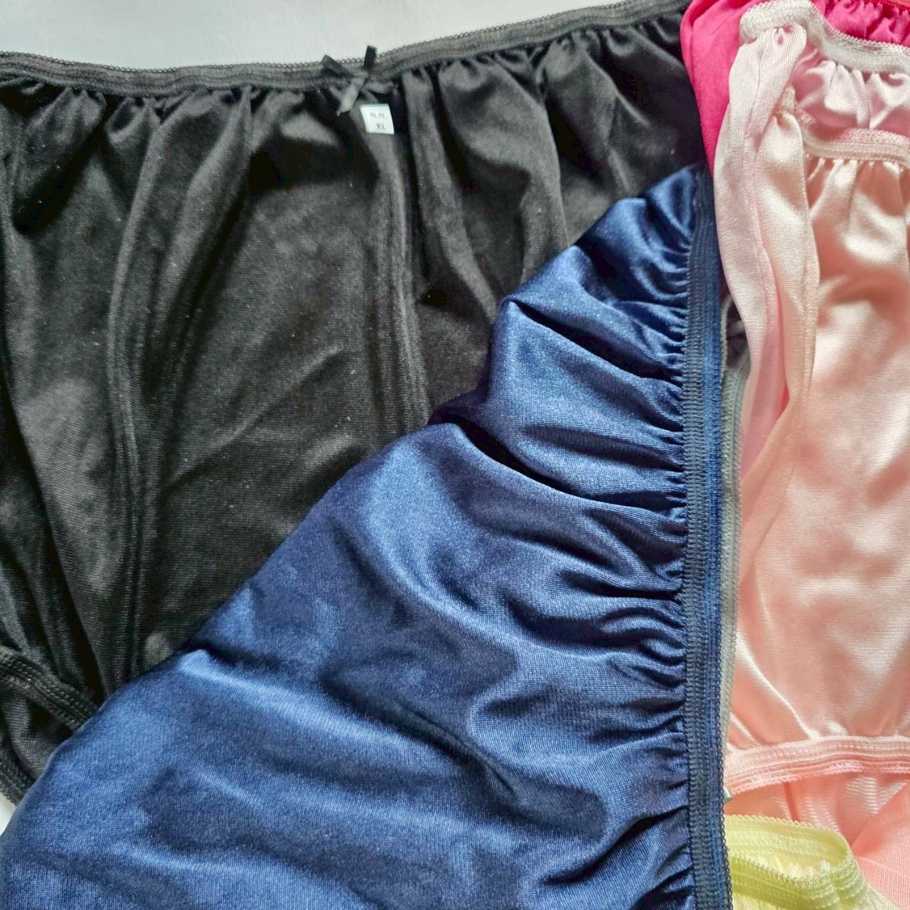 17 Big Underwear Nylon Granny Panties soft Silky Briefs Woman High Waist 42″-50″