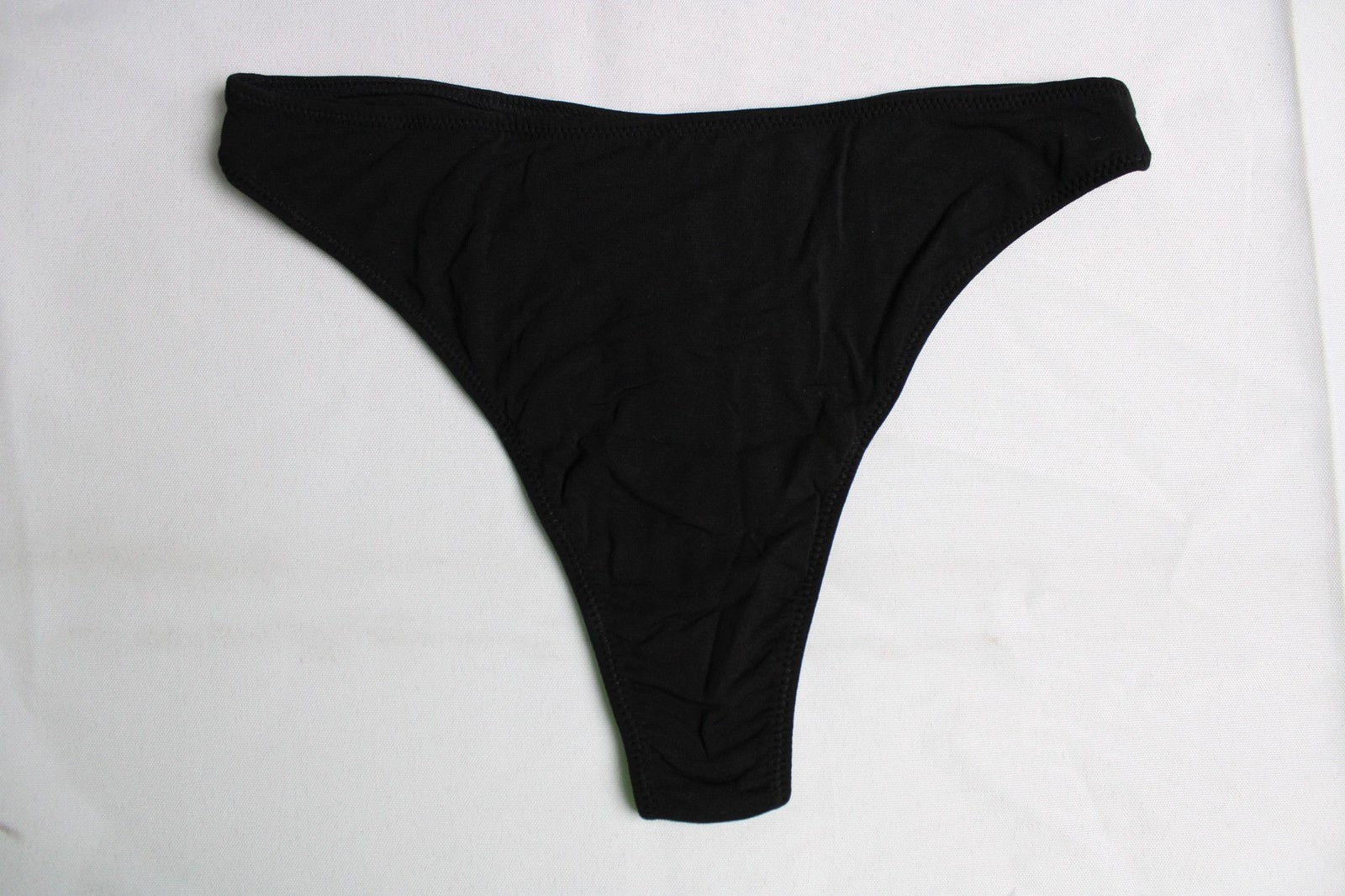 Huha Women’s Mineral Undies Zig Zag Stitch High Rise Thong DH3 Black Small NWT